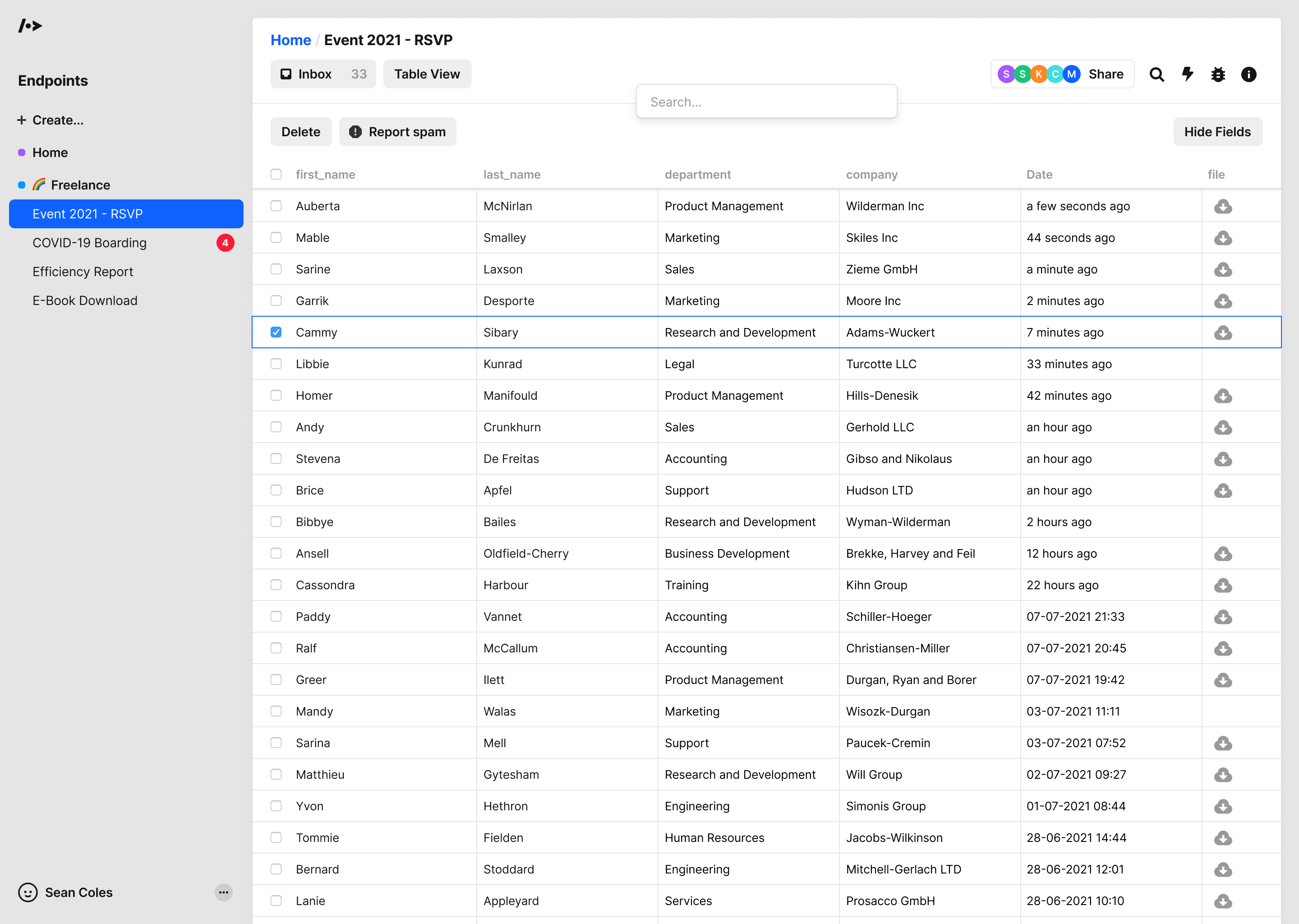 html form manage submission
